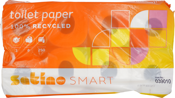 Satino Smart Toilettenpapier 3 lagig 8x250 Blatt