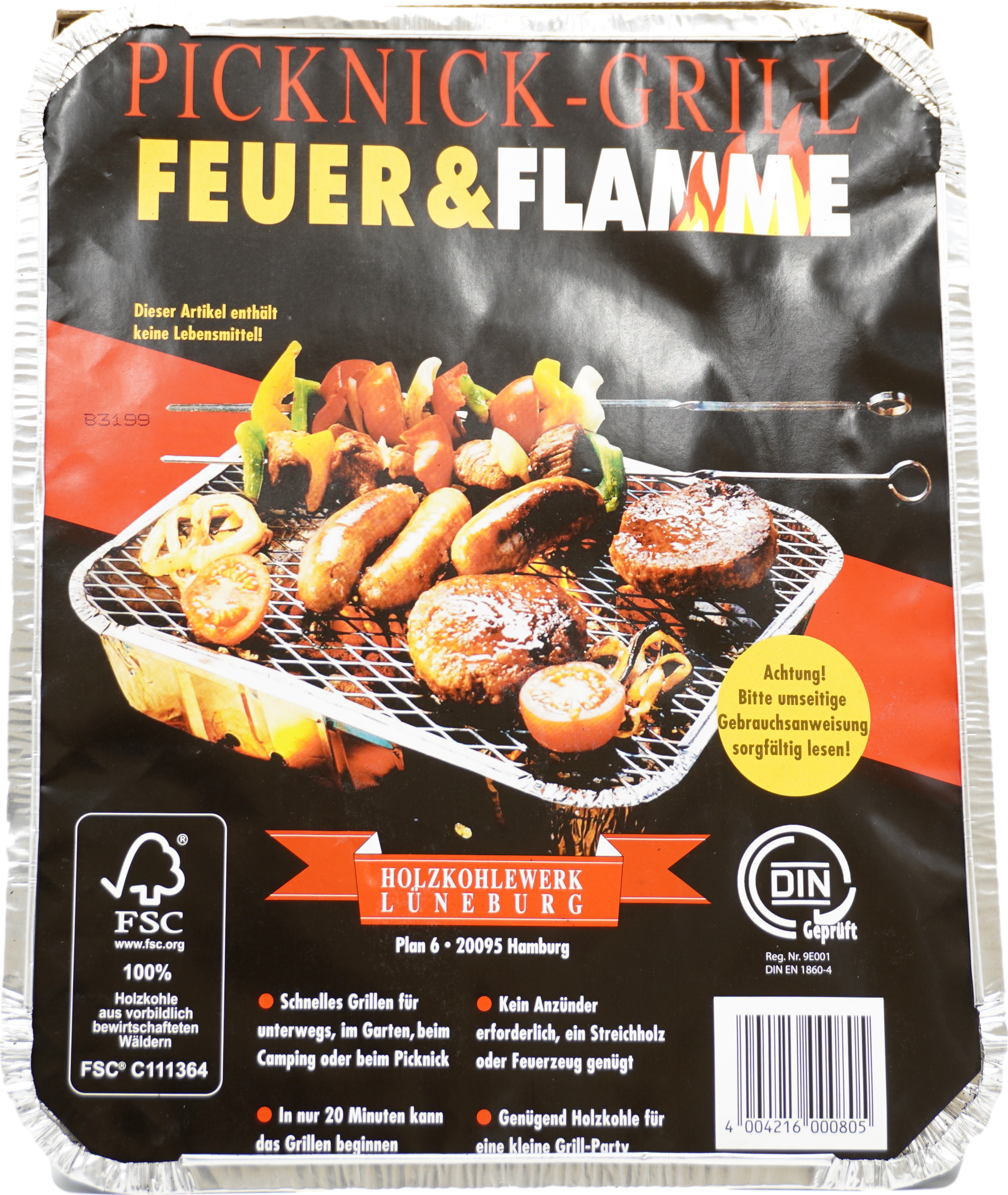 Feuer & Flamme Einweg Picknick-Grill jetzt online bestellen & liefern lassen!