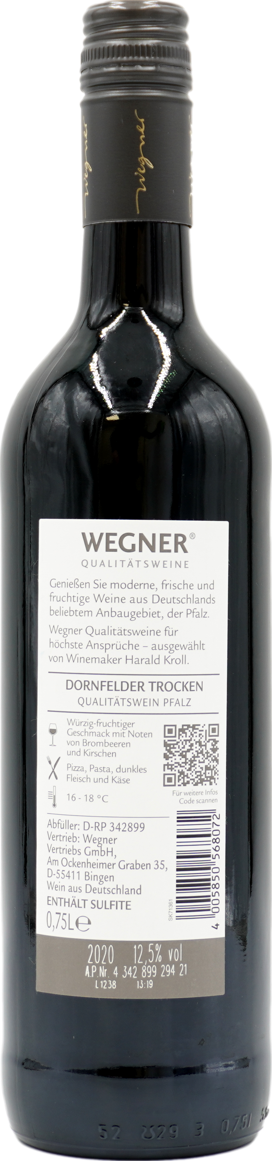Wegner Dornfelder Pfalz QbA 2005 trocken rot jetzt online bestellen &  liefern lassen! | KACHOURI Getränke-Service