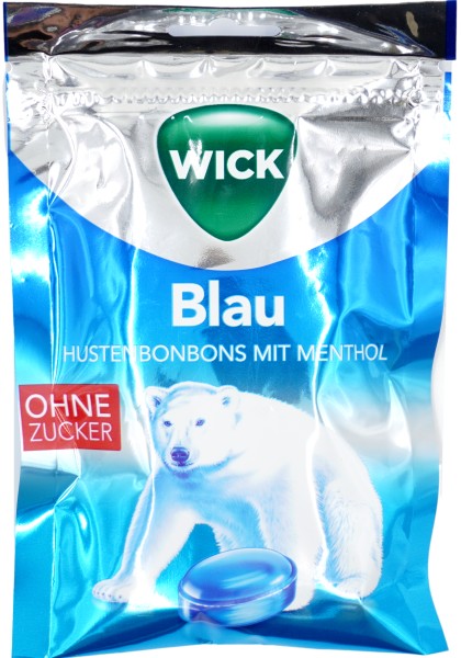 Wick Blau Menthol 72g ohne zucker