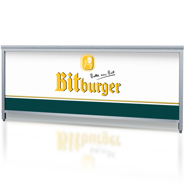 Schanktheke H:1m, T:0,8m, L:2m