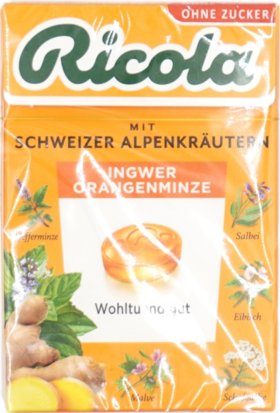 Ricola Schweizer Alpenkräuter Ingwer Orangenminze 50g